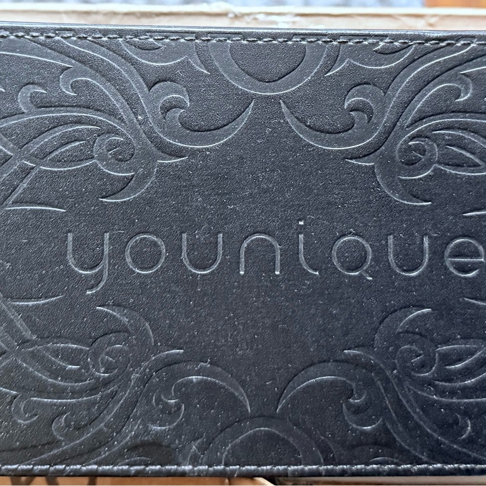 Younique Black Embossed Clutch
